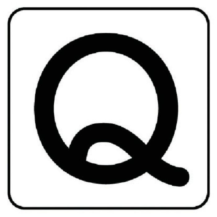 ユニット　配管ステッカー　Q(極小)　アルミ　30×30　10枚組
