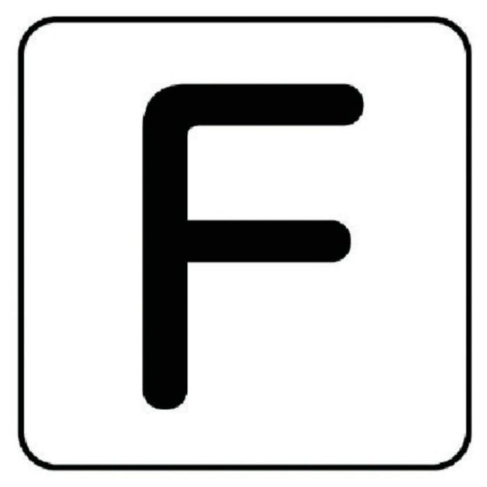 ユニット　配管ステッカー　F(極小)　アルミ　30×30　10枚組