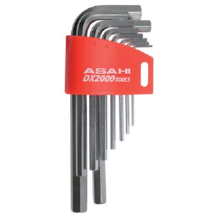 ASH　メッキ六角棒レンチセット9本組