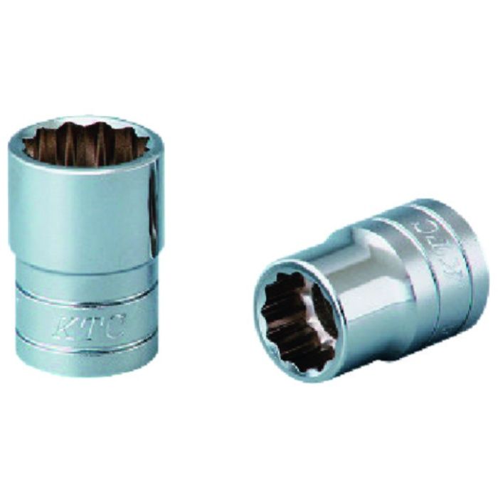 KTC　12.7sq.ソケット(十二角)パック・台紙仕様　差込角12.7mm　B4-15W袋入り