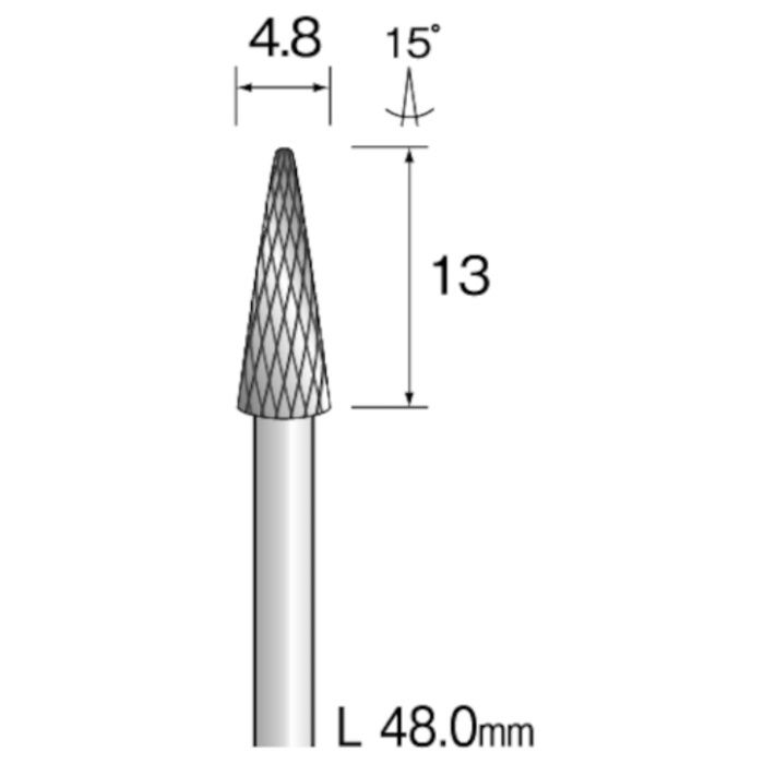 Minimo　超硬カッター　クロスカット　Φ4.8　軸径3.0mm