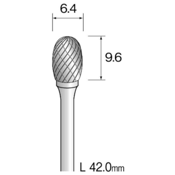 Minimo　超硬カッター　クロスカット　Φ6.4　軸径3.0mm