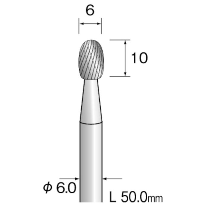 Minimo　超硬カッター　クロスカット　Φ6　軸径6.0mm