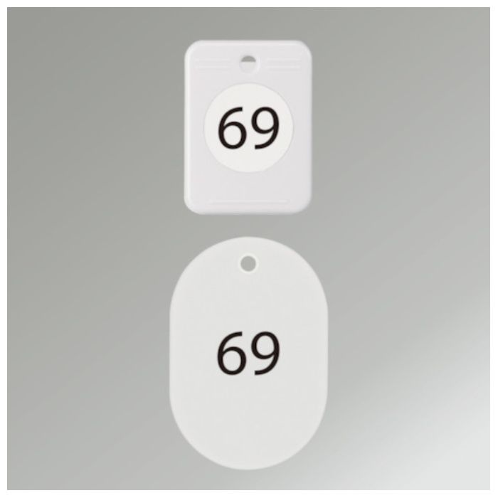 OP　クロークチケット　61〜80番　白　(20組入)