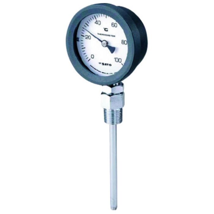 佐藤　バイメタル式温度計BM-S-75P　0〜150℃　50L(2104-00)