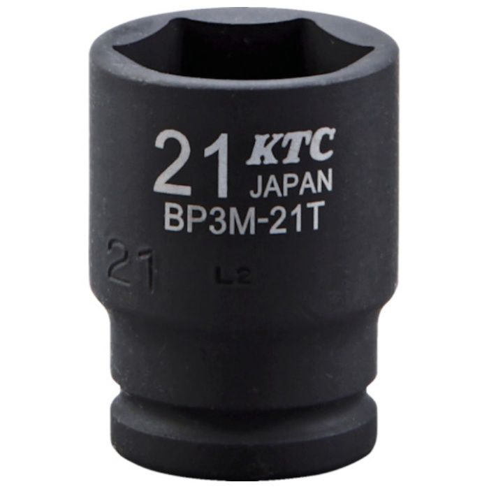 KTC　9.5sq.インパクトレンチ用ソケット(セミディープ薄肉)　対辺寸法19mm　差込角9.5mm