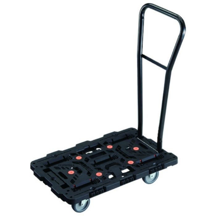 TRUSCO　連結式樹脂製平台車　ビートル　700X450　自在3輪　脱着式ハンドル付