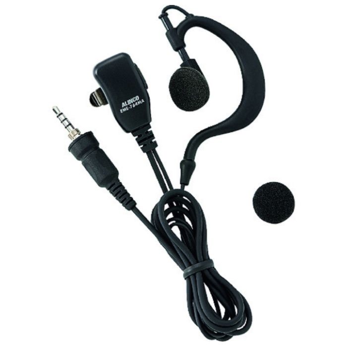 ALINCO　耳かけ付オープンエアー型イヤホンマイク(2ピンタイプ)