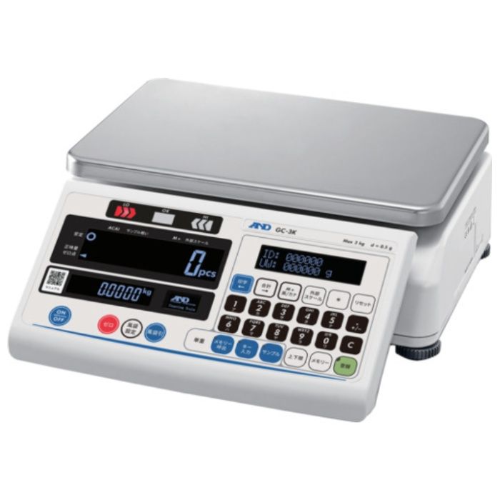 A&D　個数計　GC-3K　ひょう量3kg×計数可能最小単重0.1/0.005g