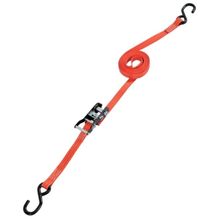 TRUSCO　ベルト荷締機ワイドハンドル　25mm幅　254kg　Sフックタイプ　JIS規格品