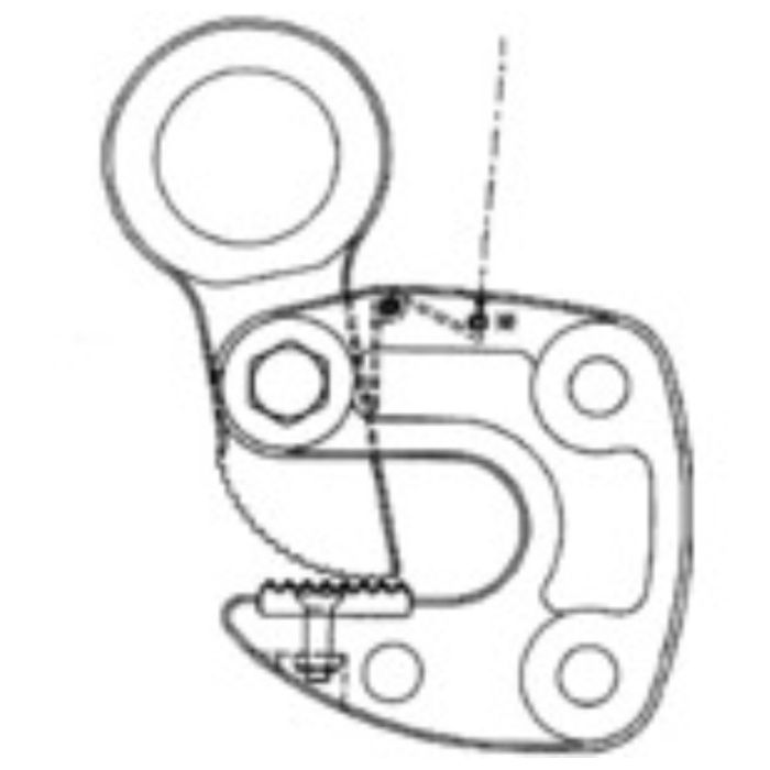 スーパー　形鋼クランプ(HLC-S)用カム