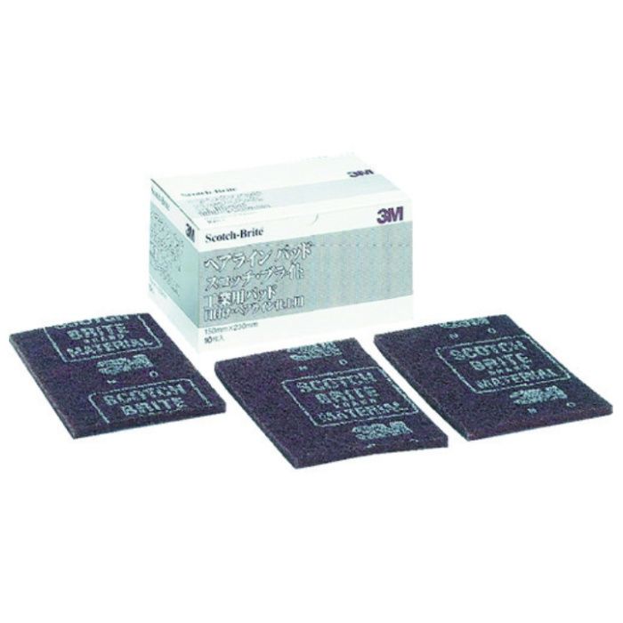 3M　スコッチ・ブライト　工業用パッド　ヘアラインパッド　#60相当　栗色　BOX(10枚入)