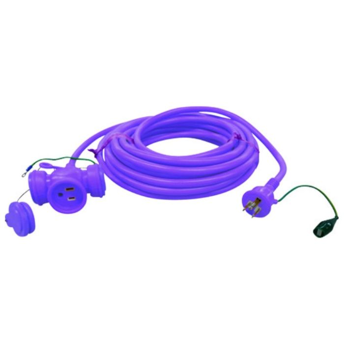 JAPPY　3P防水型延長コード　紫