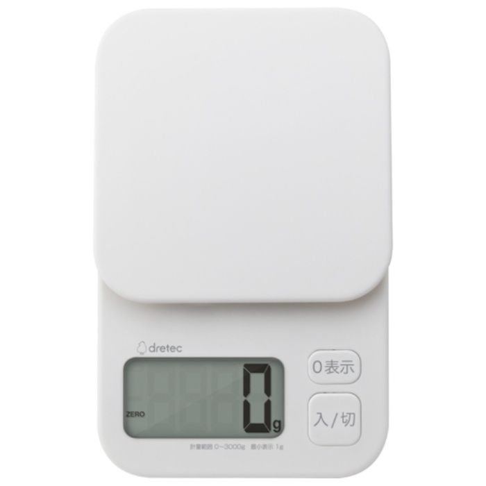 dretec　デジタルスケール「トルテ」3kg　ホワイト