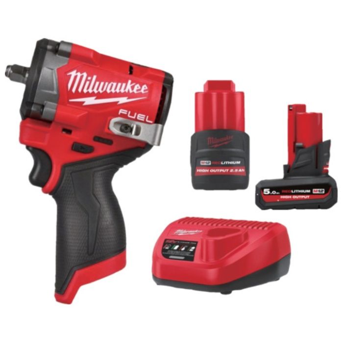 milwaukee　M12　FUEL　3/8インチ542Nmインパクトレンチ　5.0AH　&　2.5AH　キット