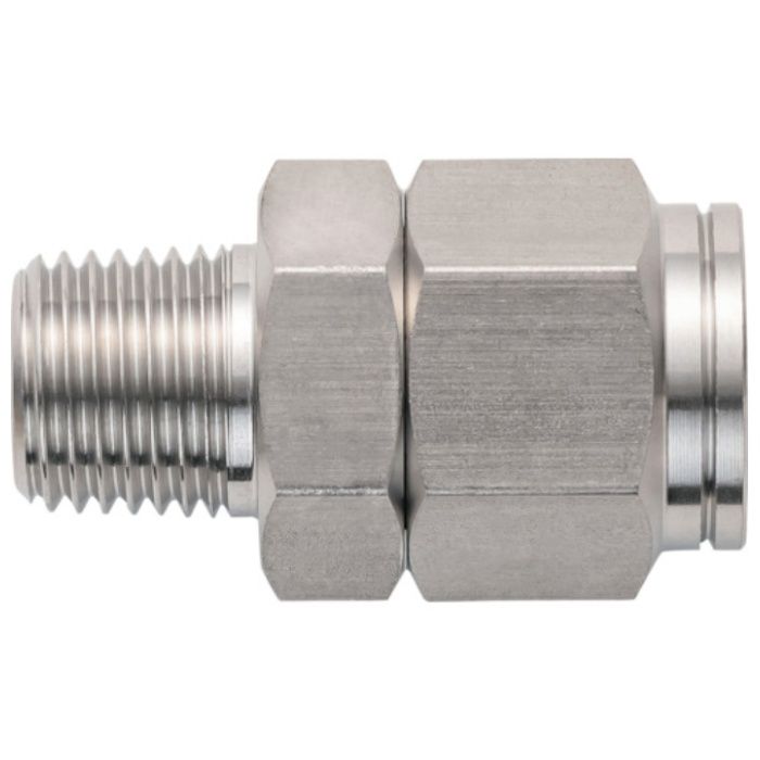 潤工社　ステンレス継手　ニップル(インチ系列)　12.70×9.56mm　　PT1/4