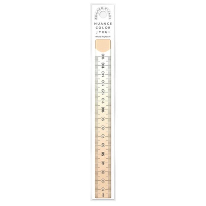 共栄プラスチック　ニュアンスカラー定規　16cm　ミルクティー