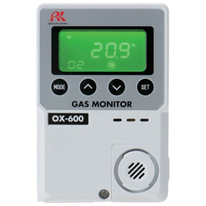理研　簡易定置型酸素濃度計　OX-600(0-25vol%)一体型　AC100V仕様