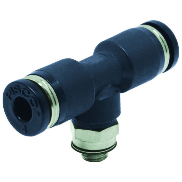 PISCO　チューブフィッティング　ティー　適合外径4×4mm　接続口径M5×0.8