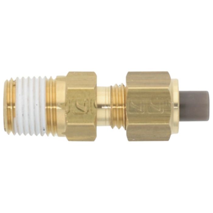 潤工社　黄銅製継手(インチ系列)　ニップル　6.35×4.57mm　　PT1/8