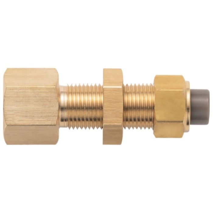 潤工社　黄銅製継手(ミリ系列)　隔壁メスユニオン　8×6mm　Rc1/4