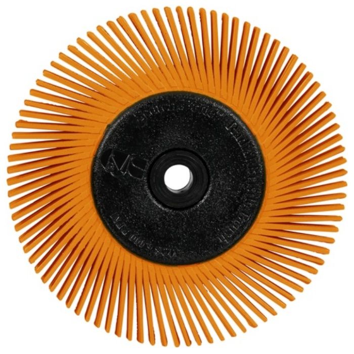 3M　プレシジョン　ラジアルブリッスルブラシ　80+　PN-RB　角度付きストレート　8枚重ねアダプター付き　152mmx51mm　TypeA