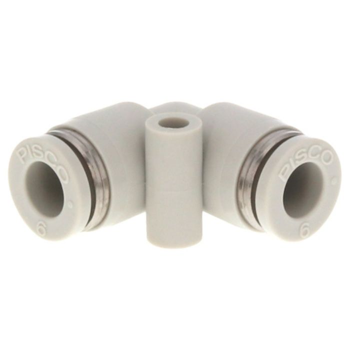 PISCO　チューブフィッティング　ユニオンエルボ　チューブ外径:10mm　ライトグレー仕様