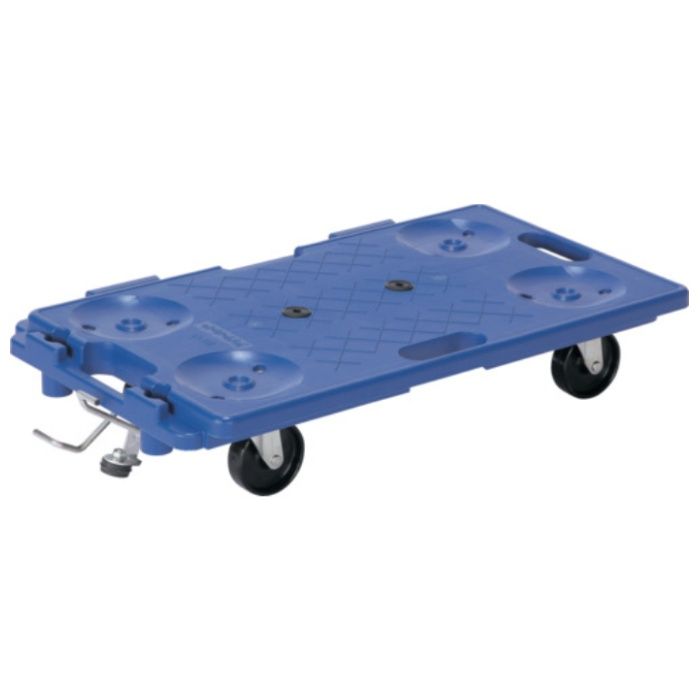 アイケー　樹脂製連結平台車　均等荷重150kg　4輪自在ストッパー付