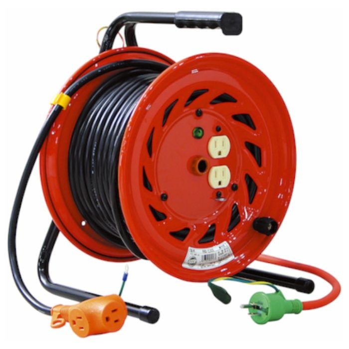 NICHIDO　電工ドラム　100V　びっくリール　アース付　20m