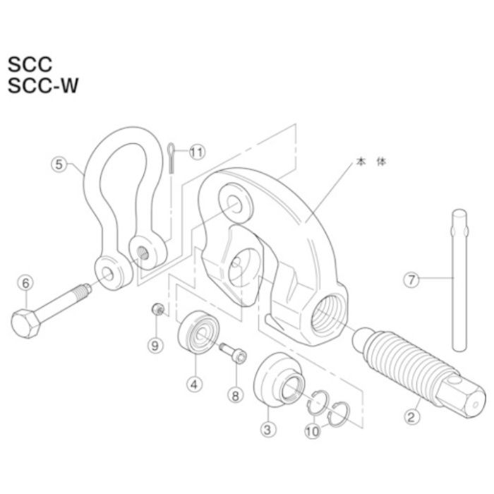 スーパー　スクリューカムクランプ(SCC-W)用カム