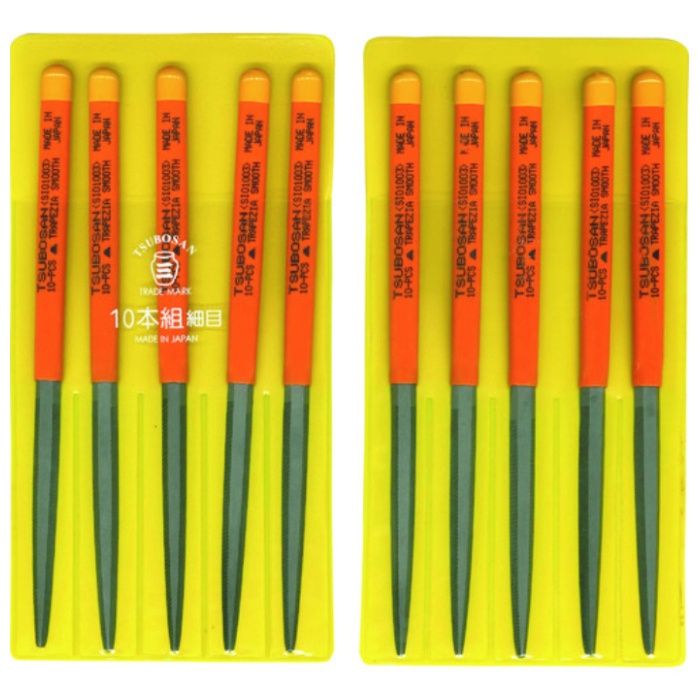 ツボサン　組ヤスリ　10本組　シノギ　細目