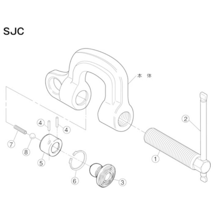 スーパー　スクリューカムクランプ(SJC)用スクリュー