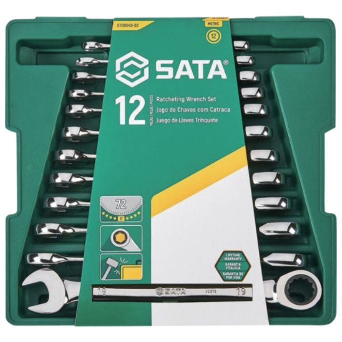 SATA　コンビネーションラチェットレンチセット(12点)