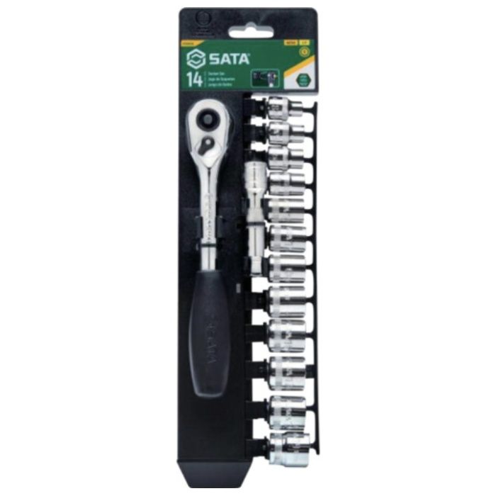 SATA　6角ソケットレンチセット　差込角9.5mm　(14点)