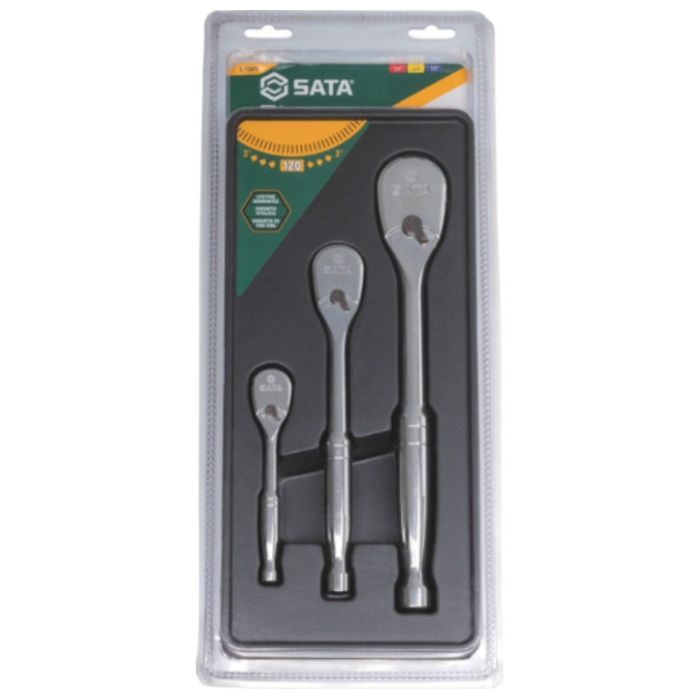 SATA　ラチェットハンドル3点セット　120XP　差込角12.7mm差込角9.5mm差込角6.35mm
