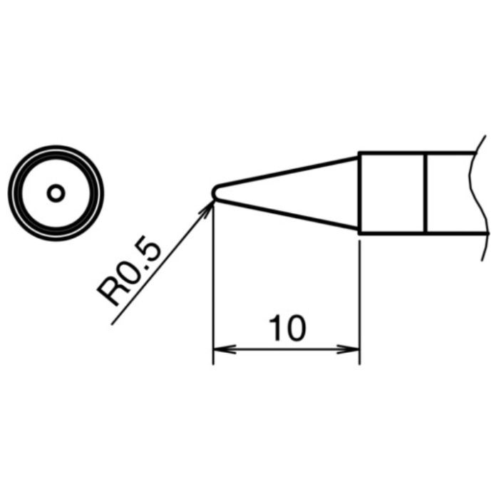 白光　こて先　0.5B型