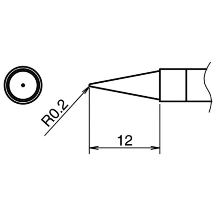 白光　こて先　0.2BL型