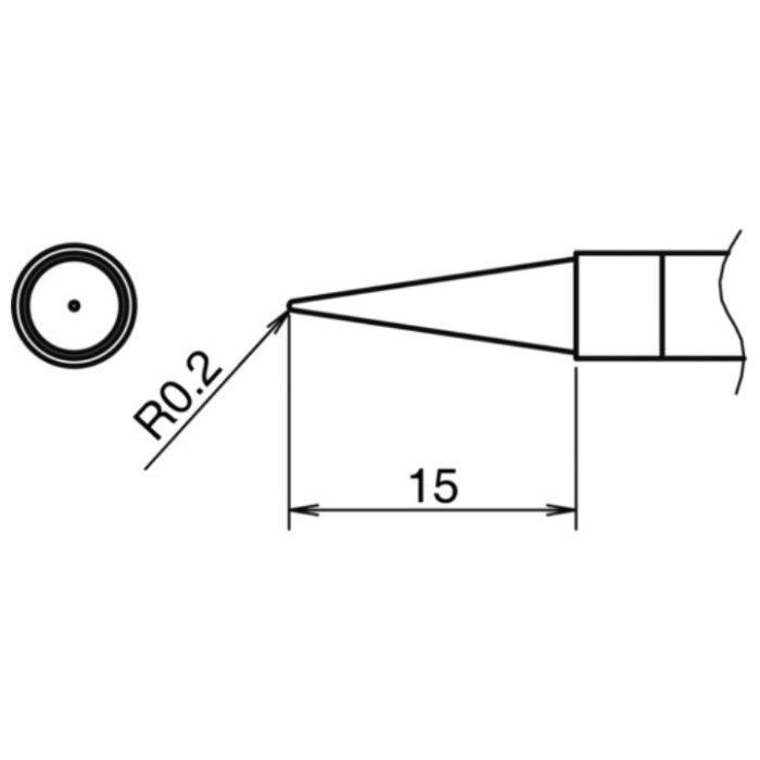 白光　こて先　0.2BLL型
