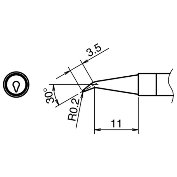 白光　こて先　0.2J型