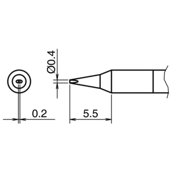 白光　こて先　0.6D型