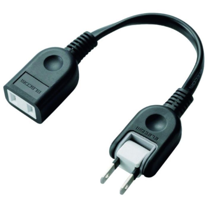 ELECOM　ACアダプタ用電源延長コード(1個口)ブラック