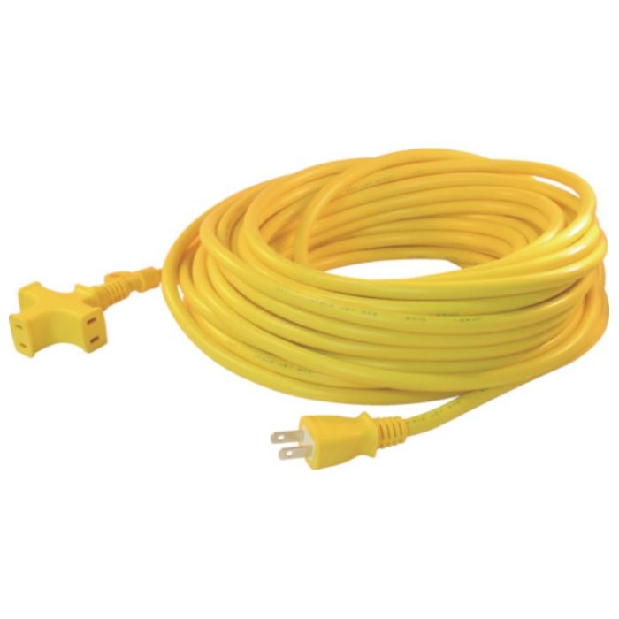 正和電工　トライアングルマルチタップ　125V-15A　20m　黄