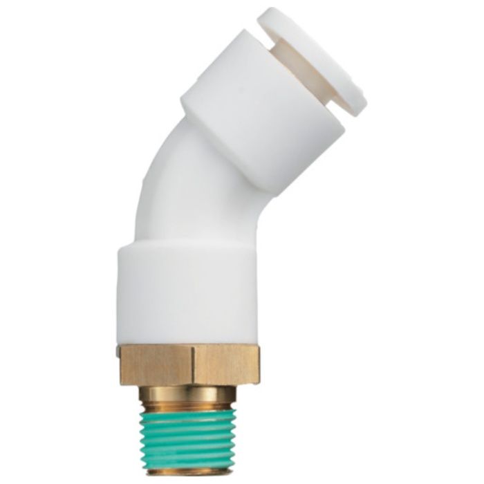 潤工社　ワンタッチ継手Wシリーズ　45°エルボ　12mm　　PT1/2