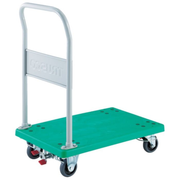 TRUSCO　樹脂製運搬車　グランカート　固定　4輪リングストッパー付　均等荷重200kg