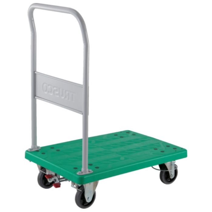 TRUSCO　樹脂製運搬車　グランカート　固定　4輪リングストッパー付　均等荷重300kg