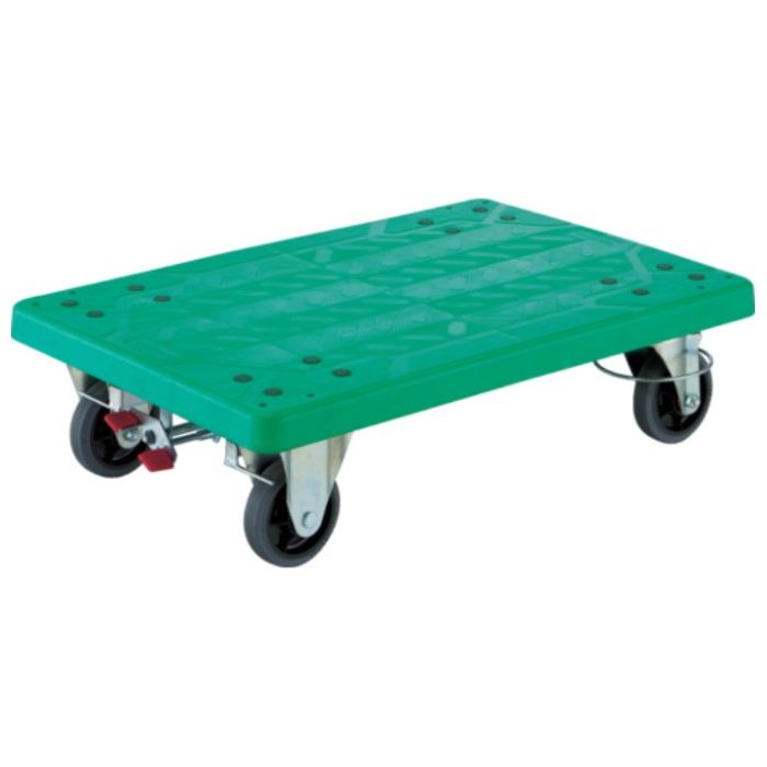 TRUSCO　樹脂製平台車　グランカート　4輪自在リングストッパー付　均等荷重300kg